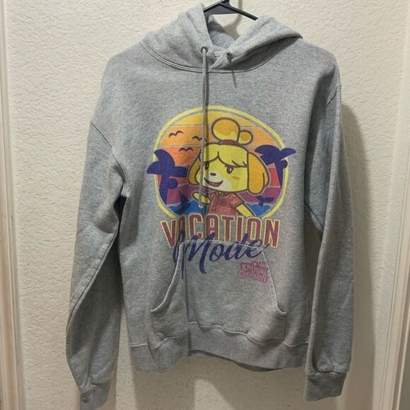 Animal Crossing New Horizons Isabelle Vacation Mode Pullover Hoodie unisex S - Picture 1 of 6